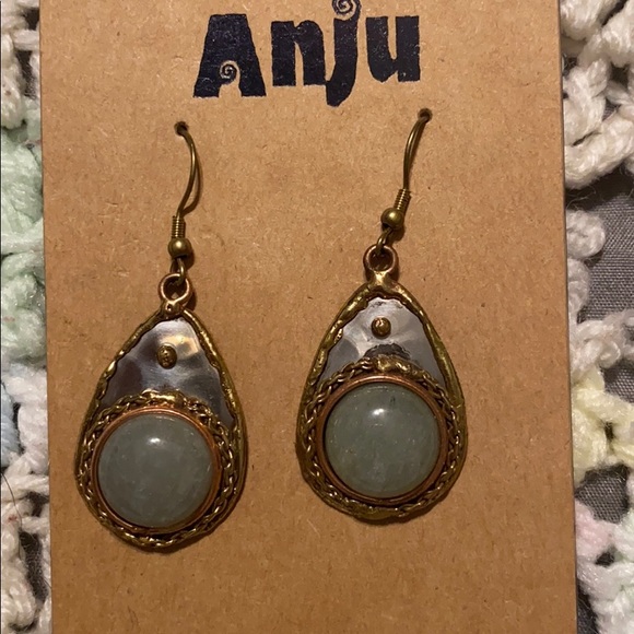 Anju Amazonite Teardrop Earrings - Picture 2 of 3